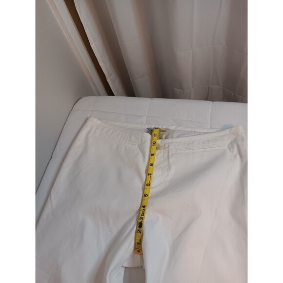 BANANA REPUBLIC Factory Vintage Cropped White Pants Pockets Cotton Chinos 12 - Picture 5 of 7